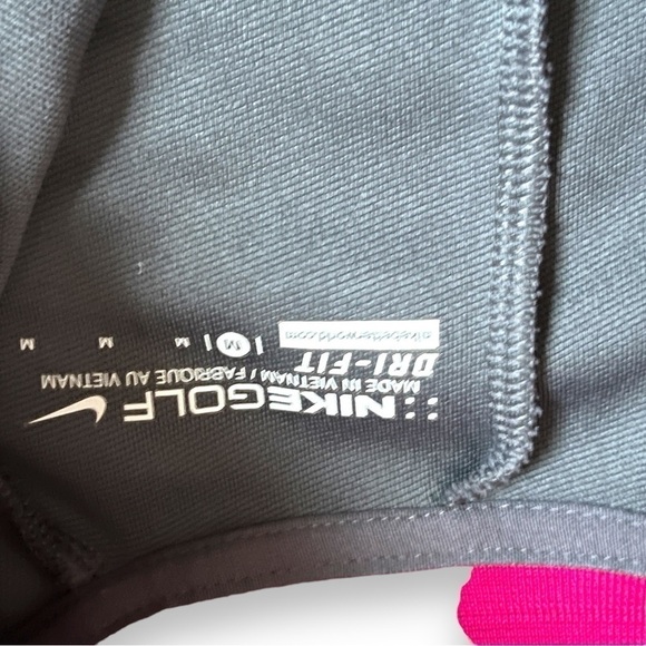 NIKE GOLF LADIES DRI-FIT 1/2-ZIP COVER-UP dark grey/ fuschia Medium - Picture 8 of 10